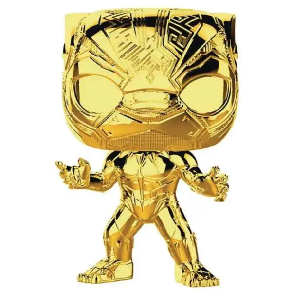 Funko Marvel Studios 10 POP! Marvel Black Panther Vinyl Bobble Head #383 [Gold Chrome, Loose]