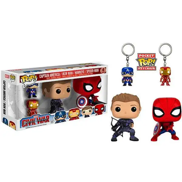 Funko Marvel POP Marvel Captain America 3 Civil War 4-Pack Vinyl