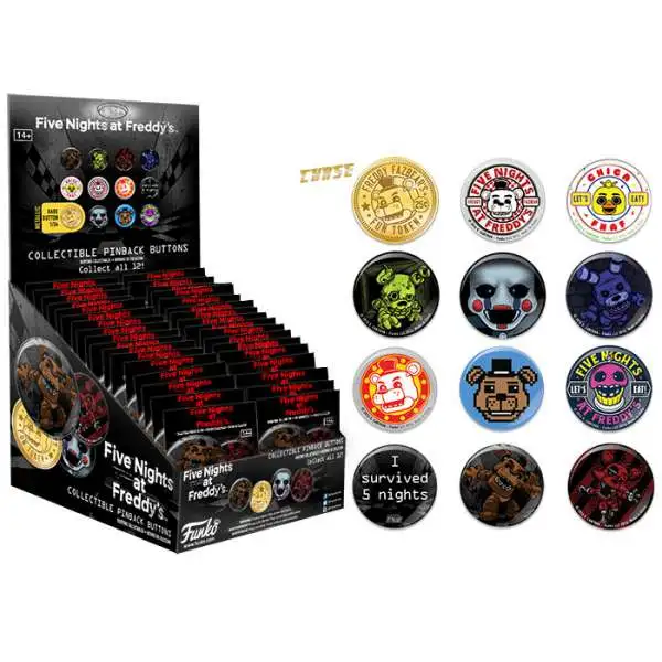 Funko POP! Buttons Five Nights at Freddy's Mystery Box [34 Packs]