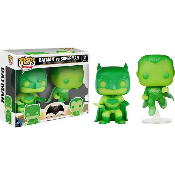 Funko DC Batman V Superman: Dawn of Justice POP! Heroes Batman & Superman Exclusive Vinyl Figure 2-Pack [Glow-in-the-Dark]