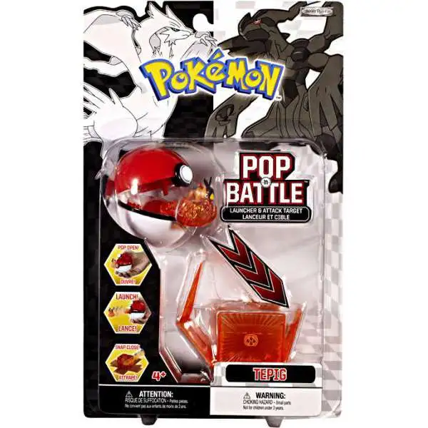 Pokemon Black & White Series 1 Pop n' Battle Tepig Launcher