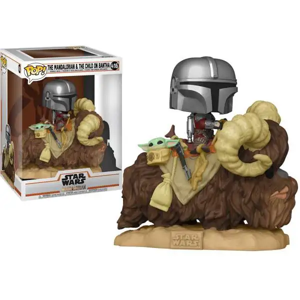 Funko POP! Star Wars The Mandalorian & The Child On Bantha Deluxe Vinyl Figure #416