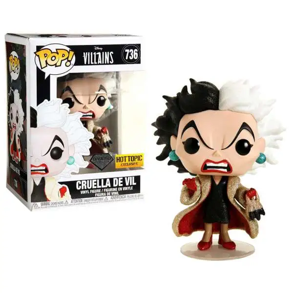 Funko 101 Dalmatians POP! Disney Cruella De Vil Exclusive Vinyl Figure #736 [Diamond Collection]