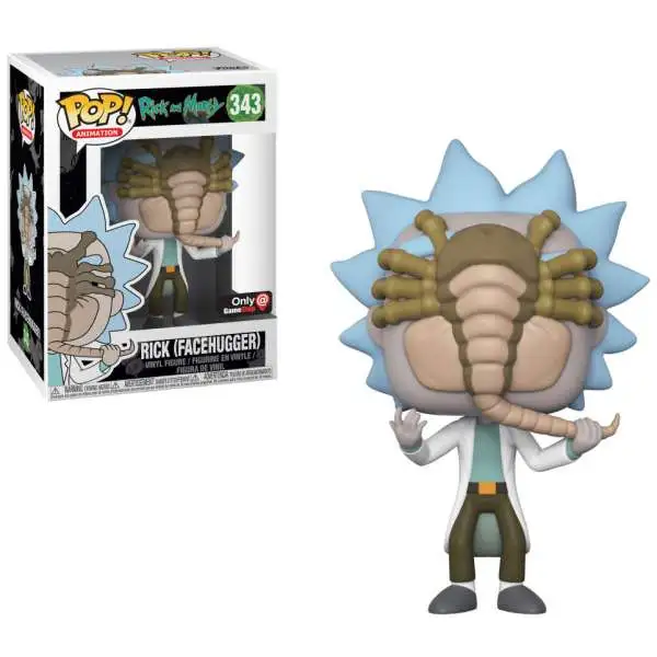 Funko Rick & Morty POP! Animation Rick Exclusive Vinyl Figure #343 [Facehugger, Damaged Package]