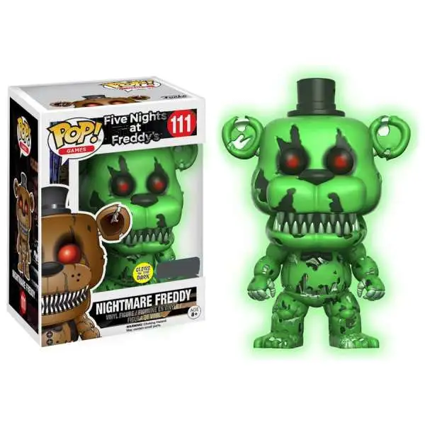 Funko Five Nights at Freddy's POP! Games Nightmare Freddy Exclusive Vinyl Figure #111 [Glow-in-the-Dark, Damaged Package]