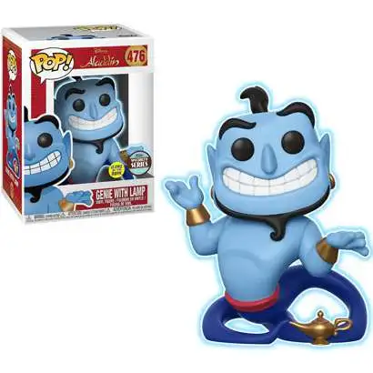 Funko Aladdin POP! Disney Genie with Lamp Exclusive Vinyl Figure #476 [Glow In The Dark Animated, Specialty Series, Damaged Package]