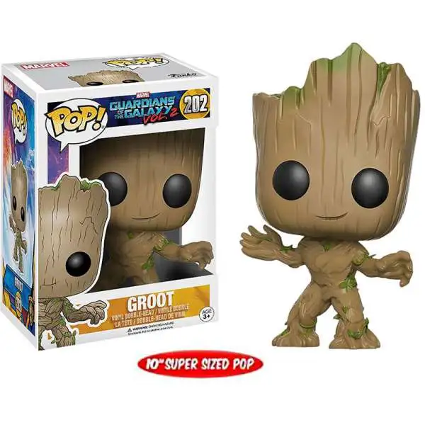 Funko Guardians of the Galaxy Vol. 2 POP! Marvel Groot Exclusive 10-Inch Vinyl Bobble Head #202 [Super-Sized, Damaged Package]
