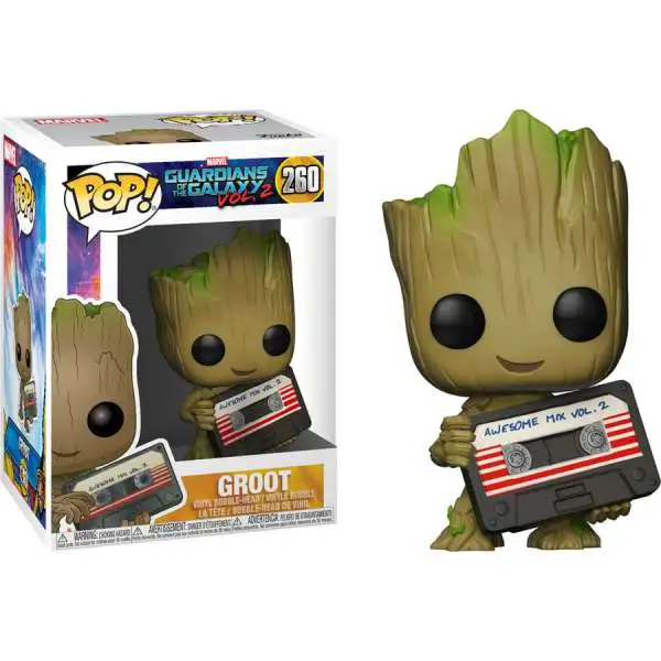 Funko Guardians of the Galaxy Vol. 2 POP! Marvel Groot Exclusive Vinyl Bobble Head #260 [with Mix Tape]