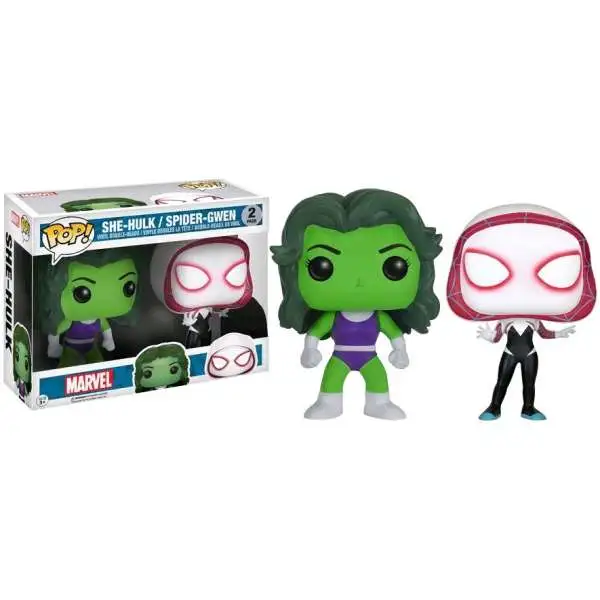 Funko POP! Marvel She-Hulk & Spider-Gwen Exclusive Vinyl Bobble Head 2-Pack
