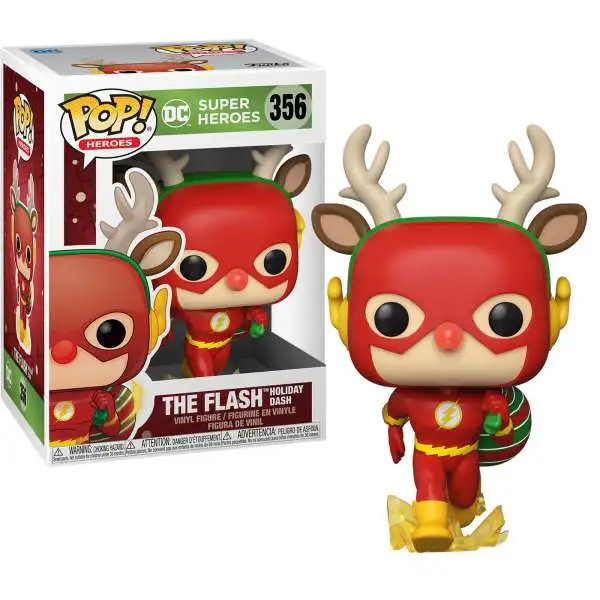 Funko DC POP! Heroes The Flash (Holiday Dash) Vinyl Figure #356