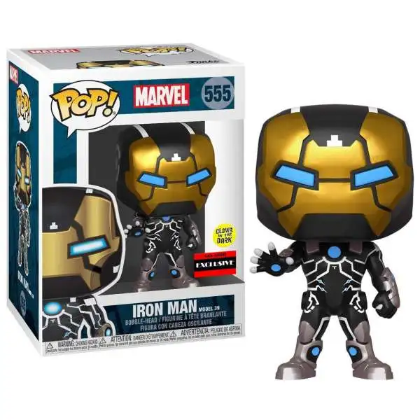 Funko POP! Marvel Iron Man Exclusive Vinyl Bobble Head #555 [Model 39, Glow-in-the-Dark]