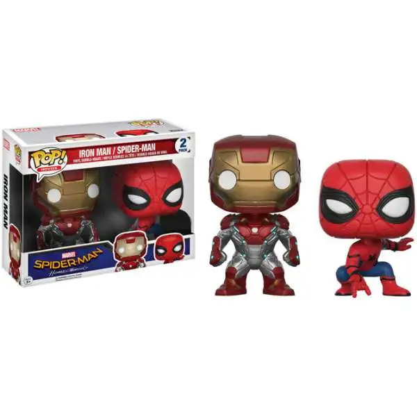 Funko Spider-Man Homecoming POP! Marvel Iron Man & Spider-Man Exclusive Vinyl Bobble Head 2-Pack