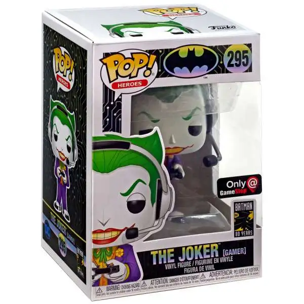 Funko DC Batman 80th POP! Heroes The Joker Exclusive Vinyl Figure #295 [Gamer]