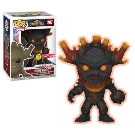 Funko Marvel Contest of Champions POP! Games King Groot Exclusive Vinyl Bobble Head #297 [Glow-in-the-Dark, Damaged Package]