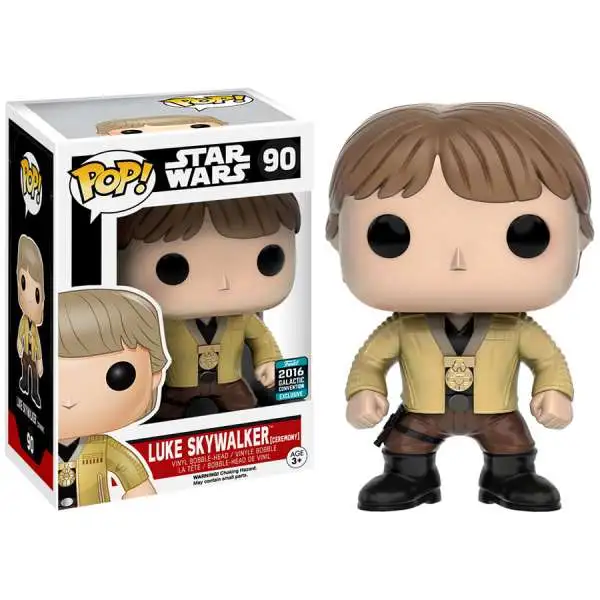 Funko A New Hope POP! Star Wars Luke Skywalker Exclusive Vinyl Bobble Head #90 [Ceremony, Damaged Package]