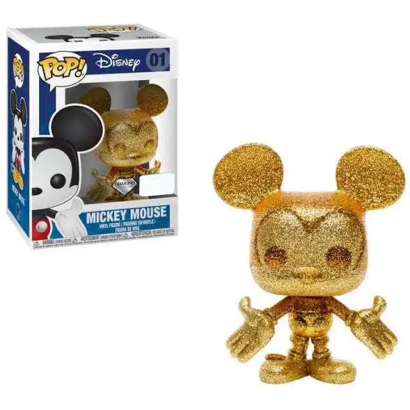 Funko POP! Disney Mickey Mouse Exclusive Vinyl Figure #01 [Diamond Collection, Gold, Damaged Package]