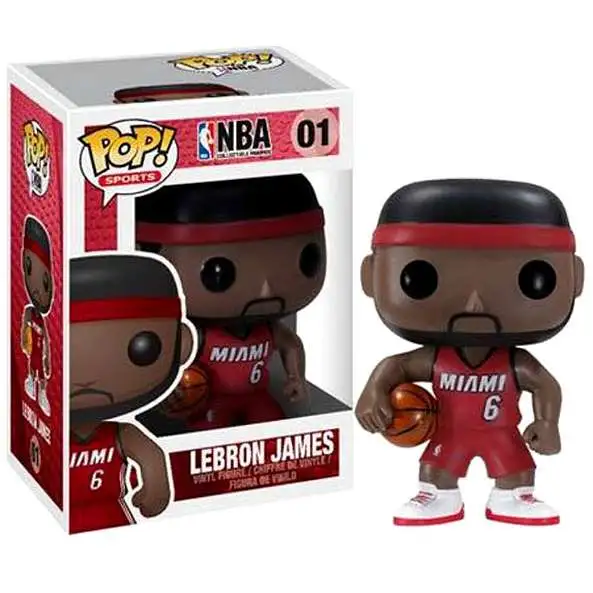 Funko NBA Miami Heat POP! Basketball LeBron James Vinyl Figure #01 [Red Uniform, Damaged Package]