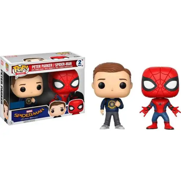 Funko Spider-Man Homecoming POP! Marvel Peter Parker & Spiderman Exclusive Vinyl Bobble Head 2-Pack [Damaged Package]