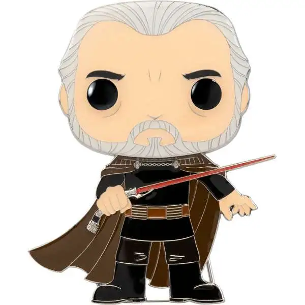 Funko Star Wars POP! Pin Count Dooku 3.5-Inch Large Enamel Pin (Pre-Order ships January)