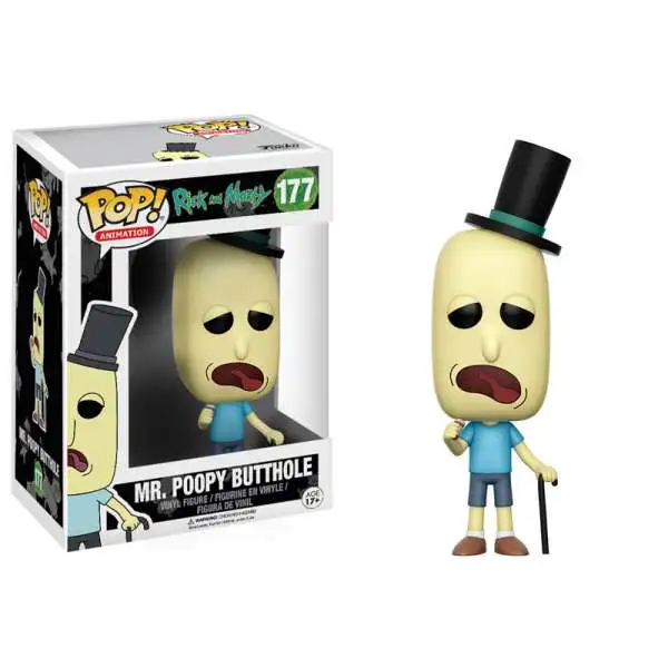 Funko Rick & Morty POP! Animation Mr. Poopy Butthole Vinyl Figure #177 [with Cane, Damaged Package]