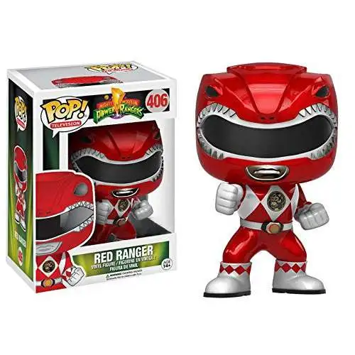 Funko Power Rangers Mighty Morphin The Movie POP! Television Red Ranger Exclusive Vinyl Figure #406 [Metallic, Damaged Package]