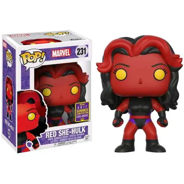 Funko POP! Marvel Red She-Hulk Exclusive Vinyl Bobble Head #231