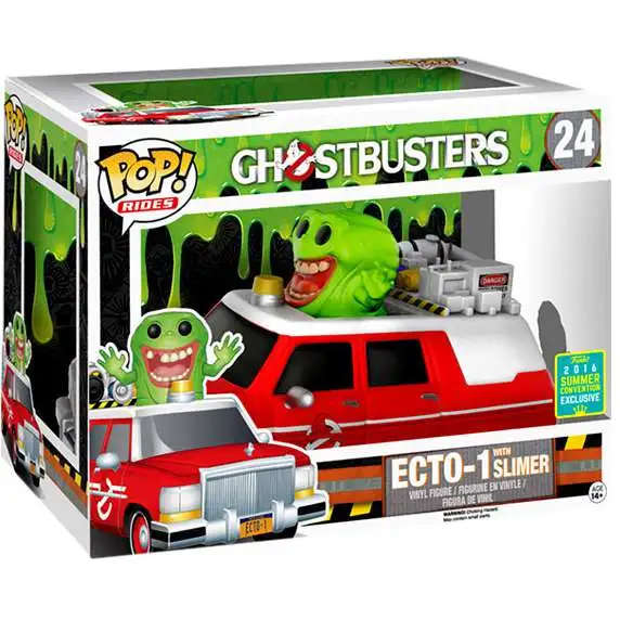 Funko Ghostbusters POP! Rides ECTO-1 with Slimer Exclusive Vinyl Figure #24