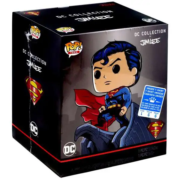 Funko DC Collection by Jim Lee POP! Tees Superman for Tomorrow Vinyl Figure & T-Shirt [Large]