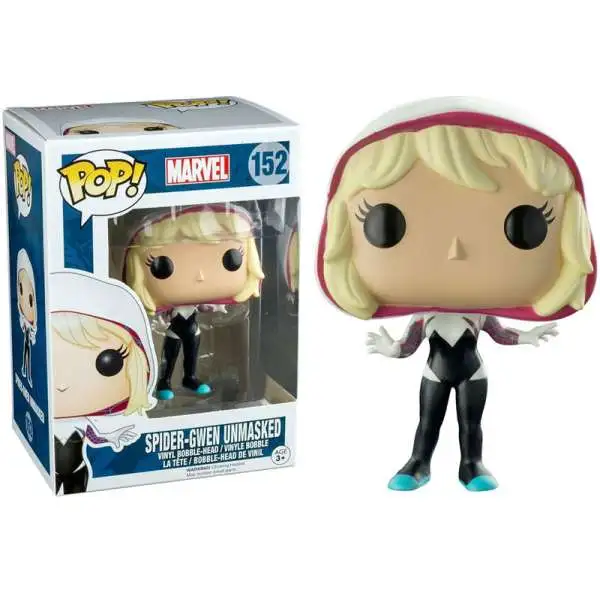 Funko POP! Marvel Spider-Gwen Exclusive Vinyl Bobble Head #152 [Unmasked]