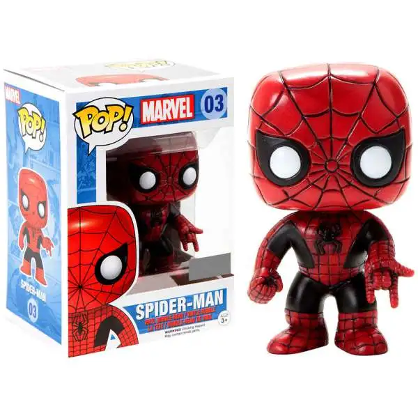 Funko Marvel Universe POP! Marvel Spider-Man Exclusive Vinyl Bobble Head #03 [Red & Black, Damaged Package]