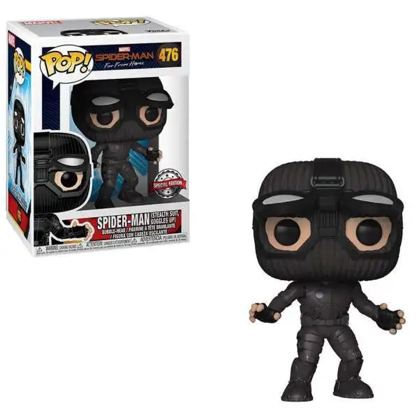 Funko Spider-Man Far From Home POP! Marvel Spider-Man Exclusive Vinyl Figure #476 [Stealth Suit, Goggles Up, Damaged Package]