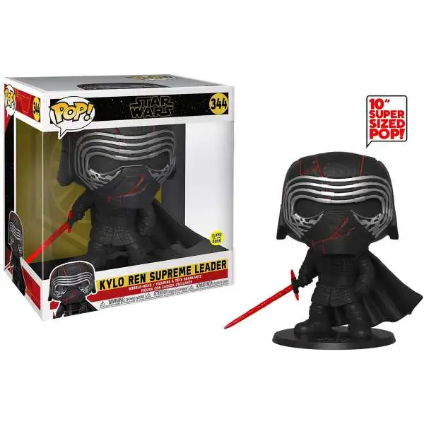 Funko The Rise of Skywalker POP! Star Wars Kylo Ren Supreme Leader 10-Inch Vinyl Figure #344 [Glow-in-the-Dark, Super-Sized, Damaged Package]