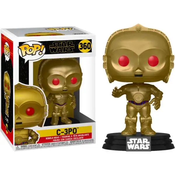 Funko The Rise of Skywalker POP! Star Wars C-3PO Vinyl Figure #360 [Metallic, Red Eyes, Damaged Package]