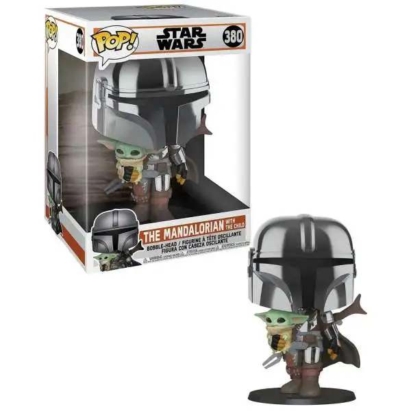 Funko The Mandalorian POP! Star Wars Mandalorian with Chrome 10-Inch Vinyl Figure #380 [Super-Sized, Damaged Package]
