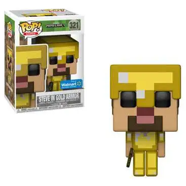 Funko Minecraft POP! Games Steve in Gold Armor Exclusive Vinyl Figure #321