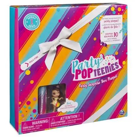 Party Popteenies Ava Party Surprise Box Playset [Rainbow Unicorn]