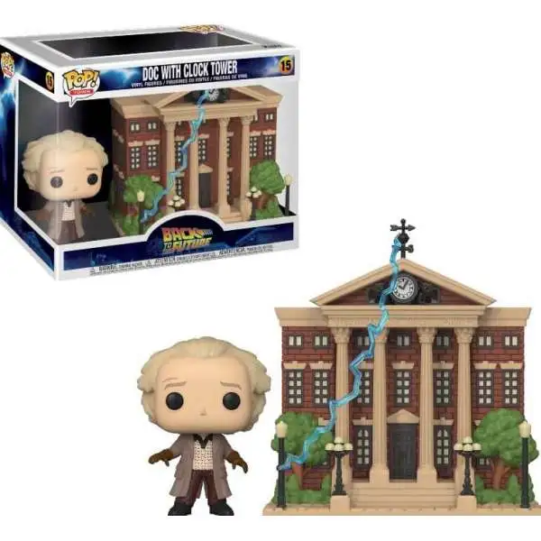 Funko Back to the Future POP! Town Doc with Clock Tower Vinyl Figure Set #15