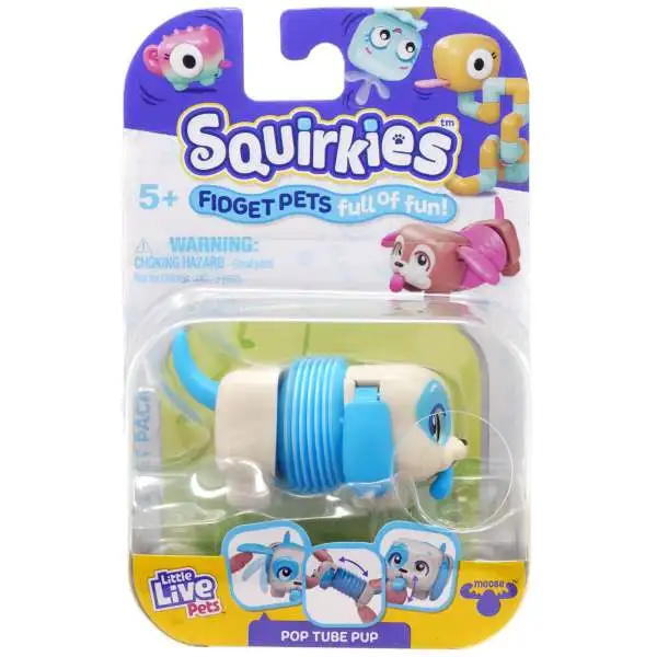 Little Live Pets Squirkies Pop Tube Pup Figure [Blue]