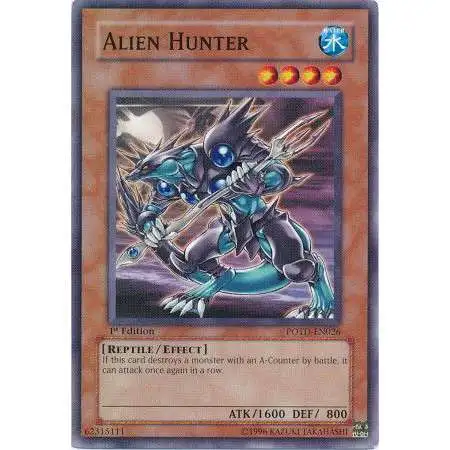 YuGiOh GX Trading Card Game Power of the Duelist Common Alien Hunter POTD-EN026