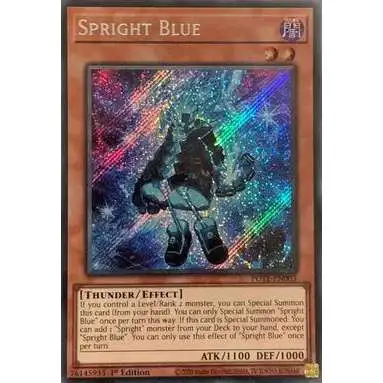 YuGiOh Power of the Elements Secret Rare Spright Blue POTE-EN003