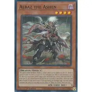 YuGiOh Power of the Elements Super Rare Albaz the Ashen POTE-EN011