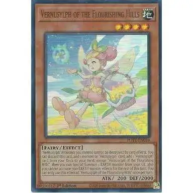 YuGiOh Power of the Elements Ultra Rare Vernusylph of the Flourishing Hills POTE-EN016