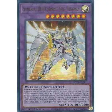 YuGiOh Power of the Elements Ultra Rare Elemental HERO Shining Neos Wingman POTE-EN041