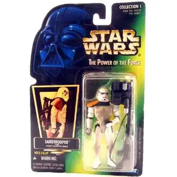 Star Wars A New Hope Power of the Force POTF2 Collection 1 Sandtrooper with Heavy Blaster Action Figure [Hologram Card]