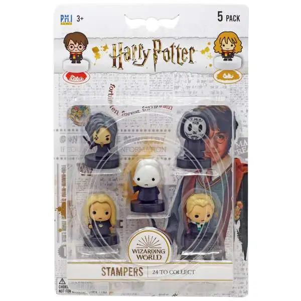 Harry Potter Voldemort, Bellatrix Lestrange, Death Eater, Lucius Malfoy & Draco Malfoy Stamper 5-Pack