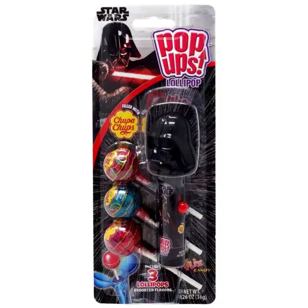Star Wars Pop Ups! Chupa Chups Darth Vader Lollipop [Includes 3 Lollipops!]