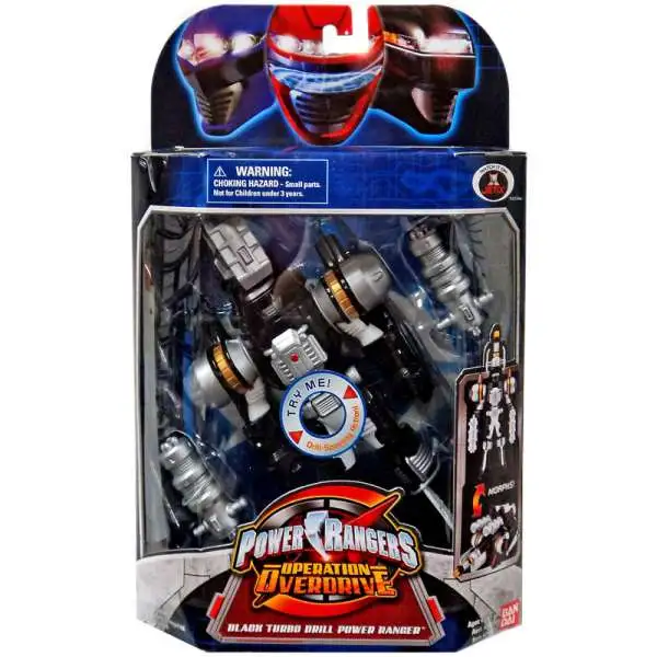 Power Rangers Operation Overdrive Black Turbo Drill Power Ranger Action Figure [Damaged Package]