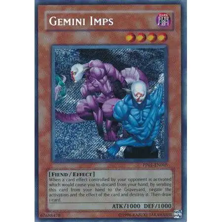 YuGiOh GX Trading Card Game Premium Pack 1 Secret Rare Gemini Imps PP01-EN005