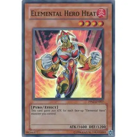 YuGiOh Trading Card Game Premium Pack 2 Super Rare Elemental Hero Heat PP02-EN007