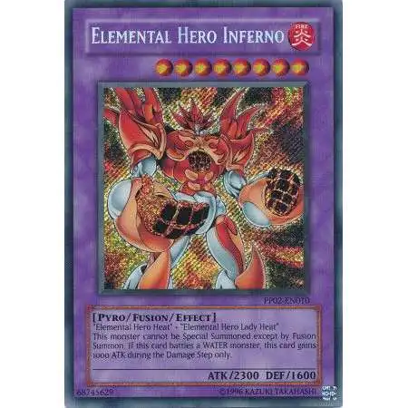 YuGiOh Trading Card Game Premium Pack 2 Secret Rare Elemental Hero Inferno PP02-EN010